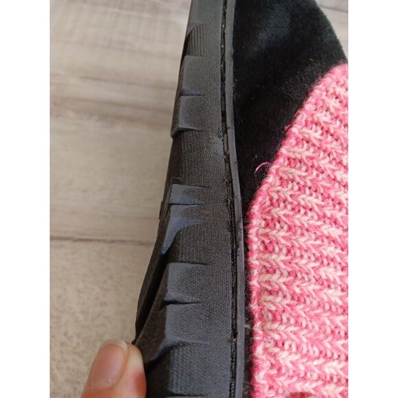 ✅The Breast Cancer Site Women's 10 Clog Slipper Black With Pink Sweater Accent - Picture 12 of 15